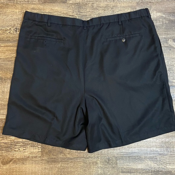 Men's Black Flat Front Shorts Size 48 Dress Golf Casual Dadcore Golfcore Big - Picture 2 of 7